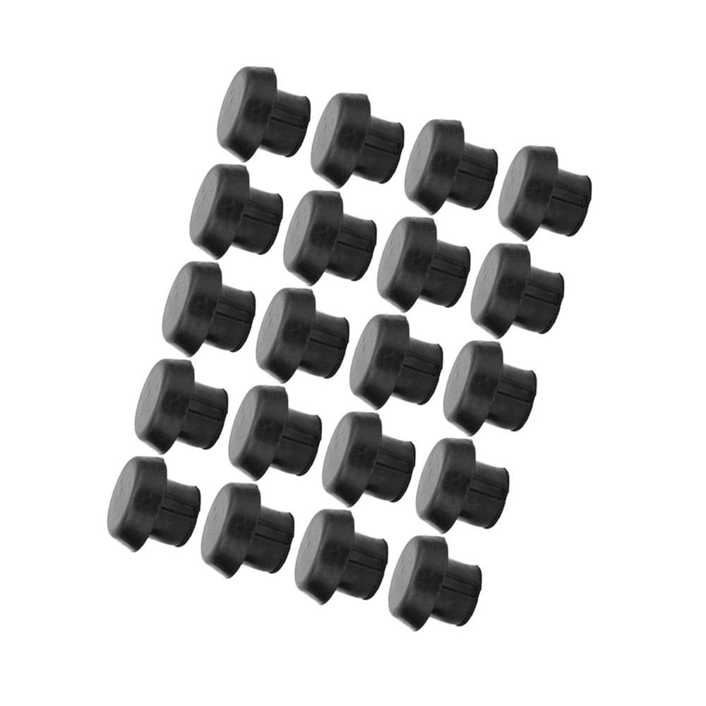 20pcs Protective Billiard Cue Rubber Plug Black Billiard Tail Cover  Billiards Game