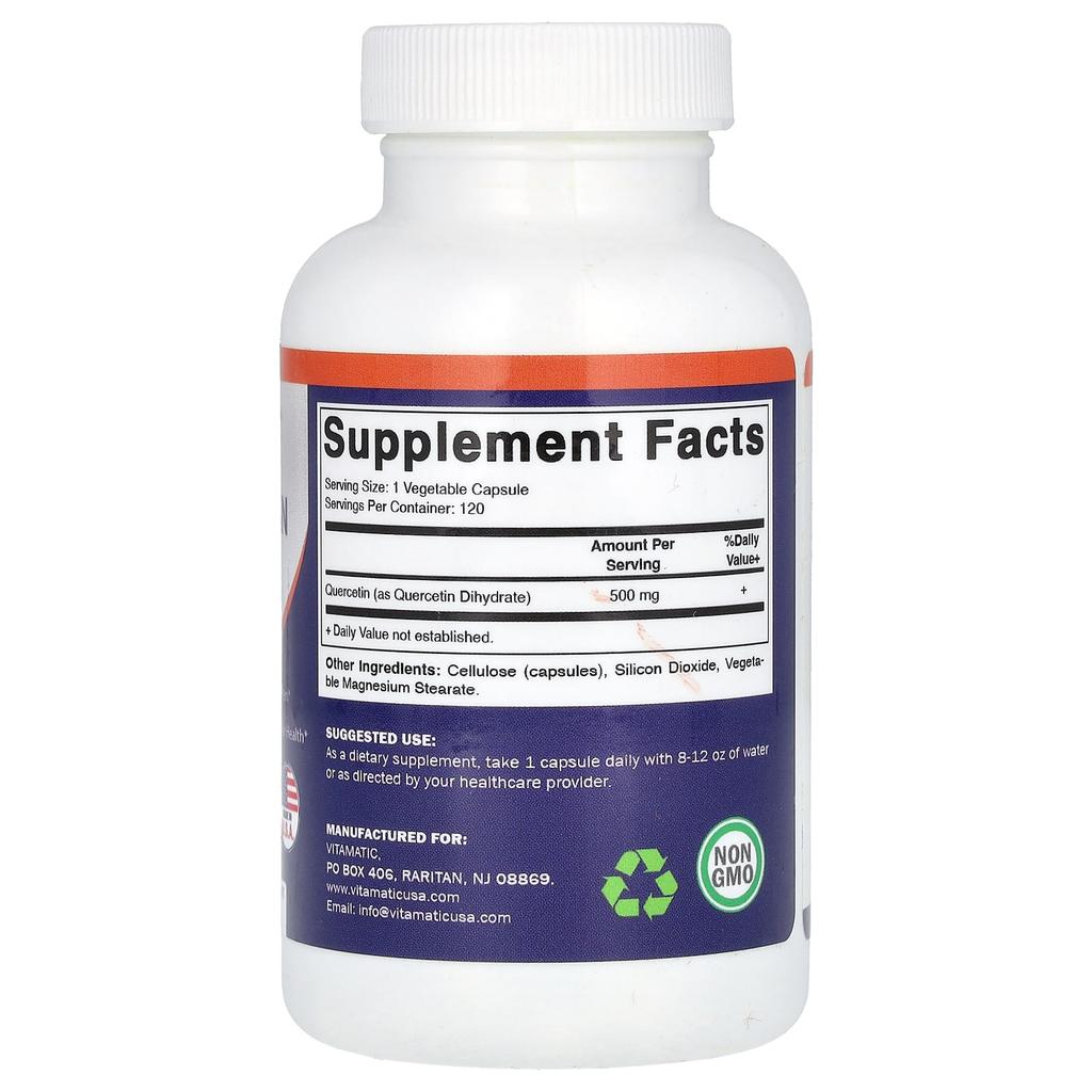 Quercetin, 500Mg, 120 Veggie Caps