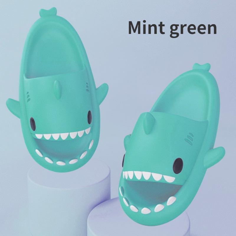 Летние детские тапочки для взрослых и пар, домашние и уличные необычные домашние тапочки с изображением акулы, милые сандалии с героями мультфильмов