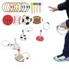 Игровой набор «Кольцеброс на веревке» 4 мишени-стойки и 8 колец Веселая игра в забрасывание колец для детей и взрослых