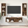 Wall Mounted TV Cabinet Set 3 pcs Reclaimed Wood Effect Particleboard