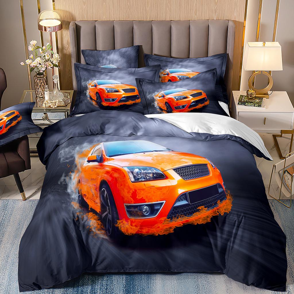 Sports Car Bedding 3D Digital Printing Two-Piece Quilt Set Three-Piece Home Textile