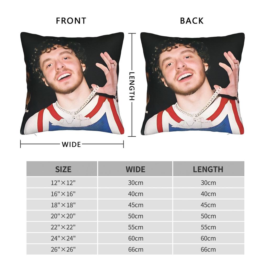 Singer Jack Harlow Pillow Cover Graphic Cushion Cover Retro Trendy Pillow Case For Living Room Bed Chair