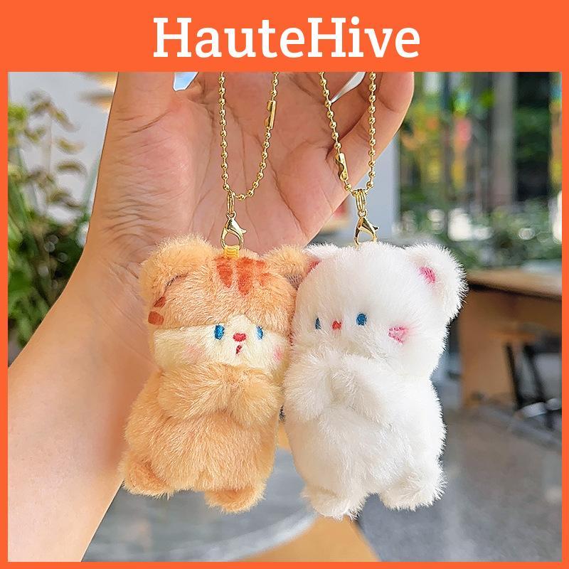 Soft Piggy Panda Plush Animal Key Chain With Magnetic Pair Pendant Backpack