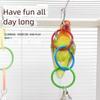 Plastic Bird Swing Toys Colorful Bird Exercise Play Toy Parrot Climbing Ring  Birdcage Accessories