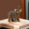Elephant Statue Standing Figurine, Lucky Feng Shui Ornament for Office Bookshelves Dining