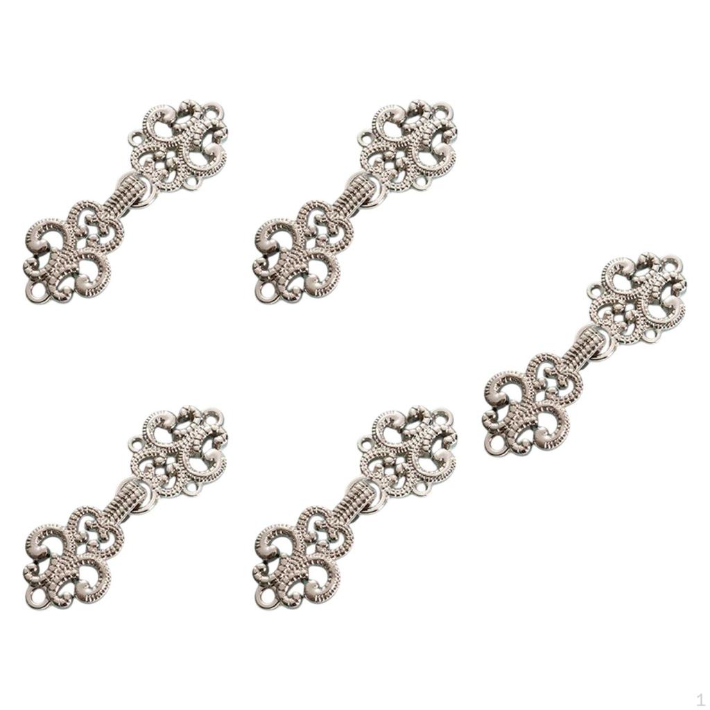 5 комплектов застежек-зажимов для курток, платьев и свитеров