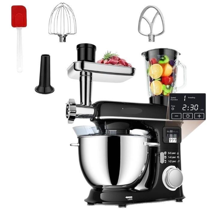 8L Commercial Blender and Multi-function Dough Mixer with Tabletop Egg Beater
