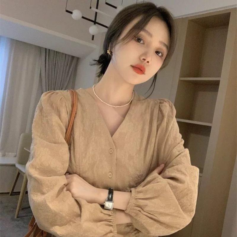 Модная женская блузка трапециевидной формы с v-образным вырезом и завязками на талии, рубашка с длинными рукавами, женские элегантные весенние топы