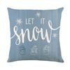 Синяя Рождественская Наволочка Рождественский Снеговик Принт с Буквами Наволочка для Подушки на Диван в Гостиную Наволочка для Подушки у Кровати в Спальне
