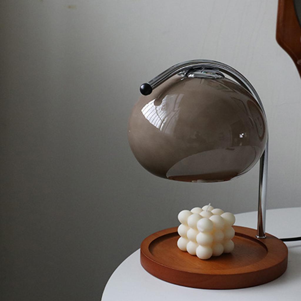 Арома лампа для плавления воска ретро деревянный поднос для хранения стеклянная лампа для подогрева свечей спальня прикроватная лампа