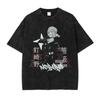 Anime J-Jujutsu K-Kaisen T Shirts Vintage Washed CHOSO T-shirt Oversize Short Sleeve Fushiguro Toji Gojo Saturo Itadori Tees Men
