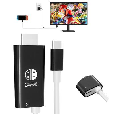Для Switch 2 Подключение к ТВ HDMI-адаптер Совместим со Switch 2 Не совместим с и игра во время Компактная и портативная док-станция, [4K@60Hz PD100W] Док-станция,