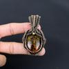 Baltic Amber Gemstone Handmade Pure Copper Wire Wrapped Pendant Jewelry For Memorial Day