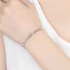 925 Silver Plated Heart Bracelet for Women with Zircon Love Diamond Jewelry Gift Romantic Matching Couple