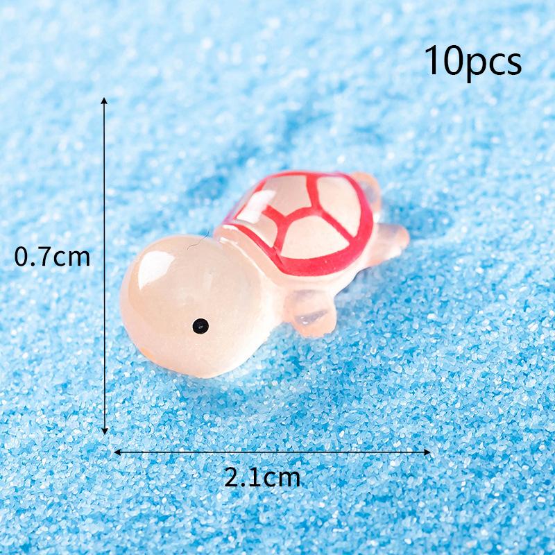 10 шт. Мини-черепахи, светящиеся фигурки-украшения, крошечные черепахи, микро-сказочный сад, ландшафт, аквариум, аксессуары для ландшафтного дизайна