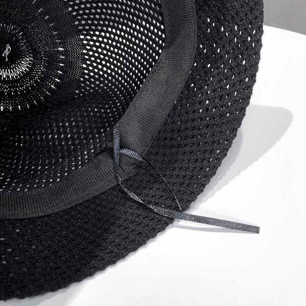 Панама с ажурным узором, дышащая шляпа от солнца, новая модная шляпа рыбака, весна-лето