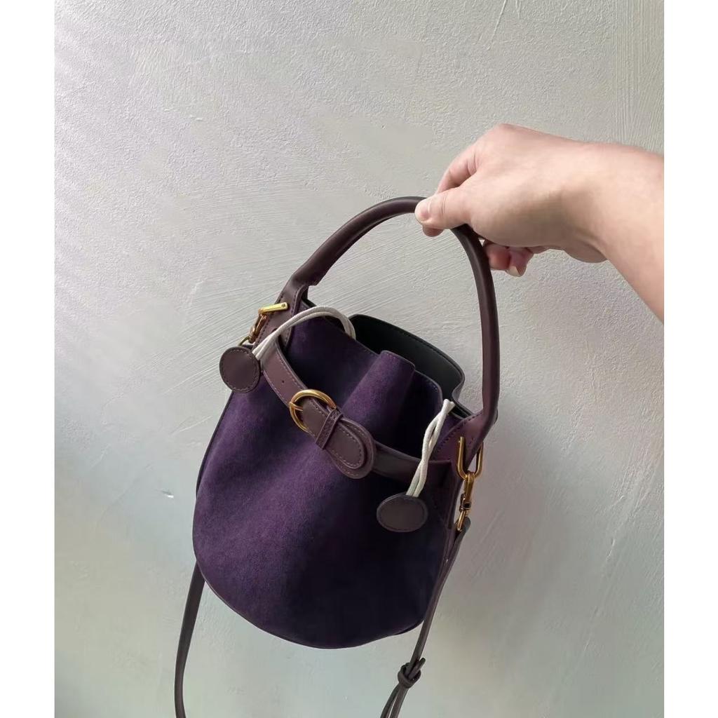 Purple, Velvet Bags, Bucket Bags, Women's Bags, Single-shoulder Bags, Crossbody Bags