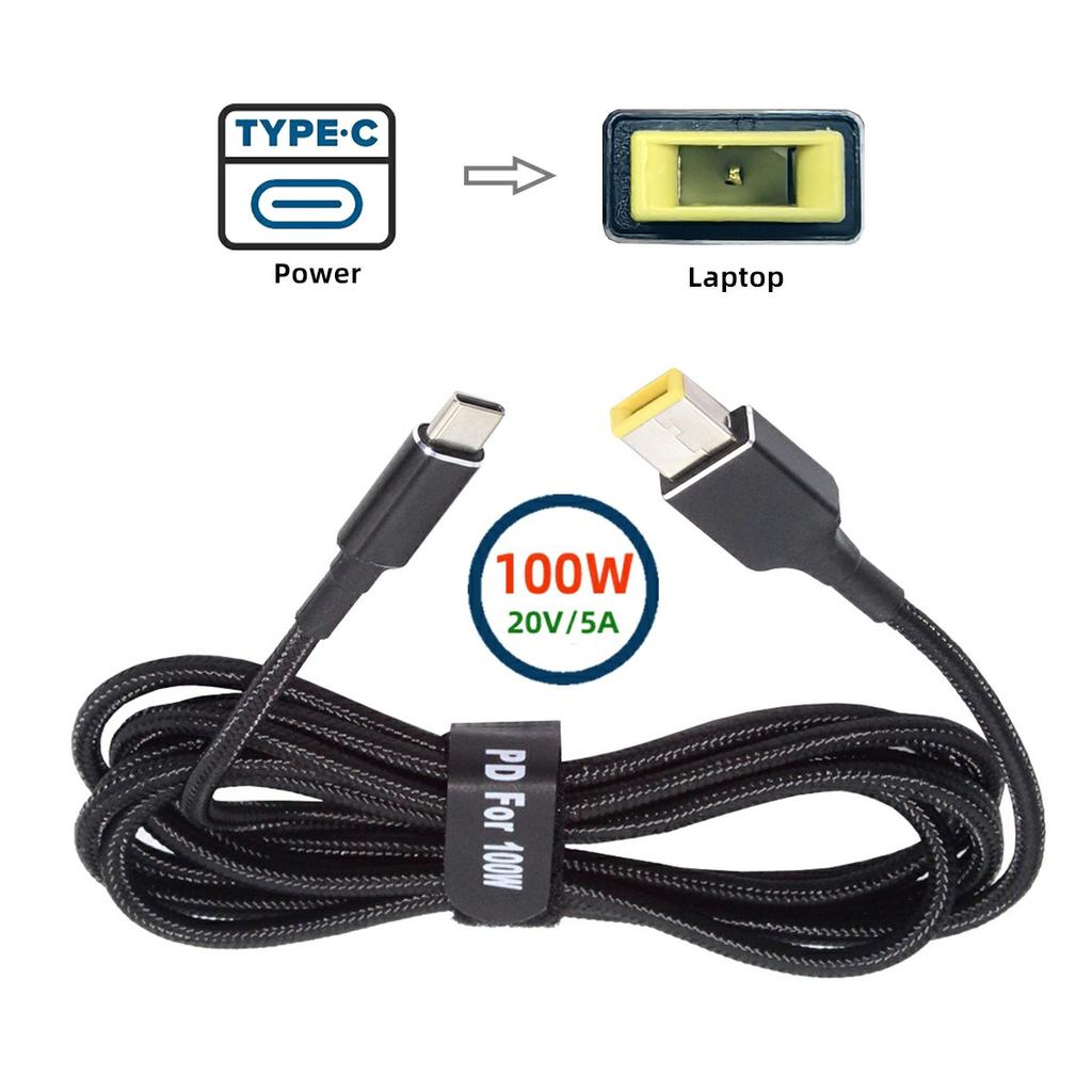 UC-110-1145MM For Lenovo Laptop 1.8m PD 100W USB-C Input to Rectangular Jack Output Power Charge Cable