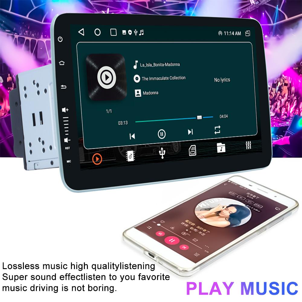 Reakosound 10,1-дюймовая автомобильная стереосистема Carplay, универсальная 2Din Android-радио, вращающийся на 360 градусов экран, мультимедийный проигрыватель, авторадио, аудио RDS DSP