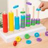 Children's Wooden Ring Toss Puzzle: Early Education, Color Recognition & Stacking Game