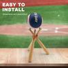 Wooden Baseball Holder with Mini Baseball Bats and Wooden Circles Display Baseball Centerpieces for Baseball Players Fans