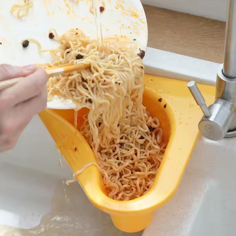 Раковина Лебедь Корзина для слива Бытовая Без сверления Кухня Мытье овощей Многофункциональная Чаша Треугольная Пластиковая Стойка-фильтр для воды