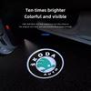 AEA1 Car Door Welcome Light LED HD Projector Lamp Decoration For Skoda Octavia Superb Rapid Kodiaq Karoq Fabia Kamiq Enyaq Yeti Scala