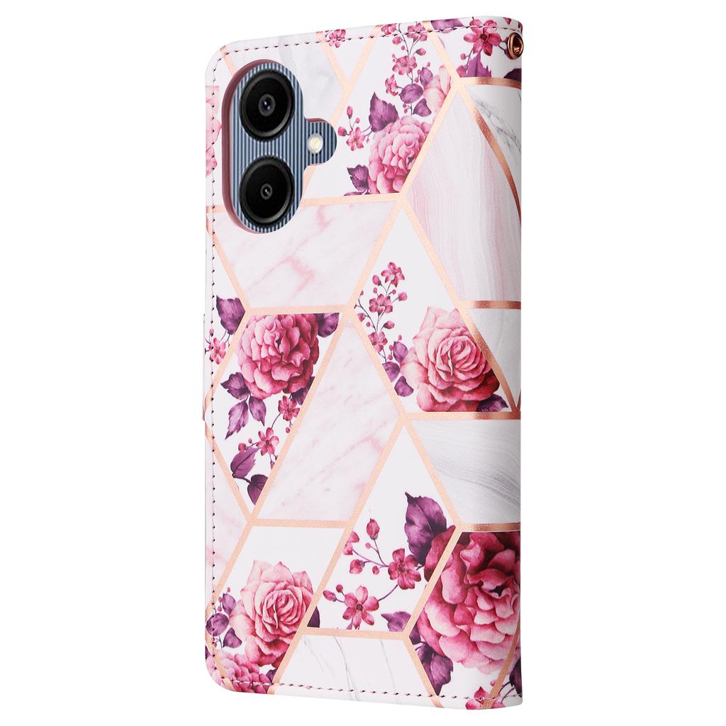 Чехол для Samsung Galaxy A06 4G, кожаный чехол для телефона с узором под лакированный мрамор