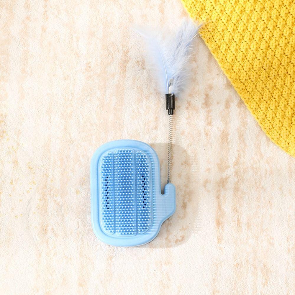 Щетка для царапания кошек, пластиковая палочка для дразнилки кошек, прочная массажная щетка для домашних животных для кошек