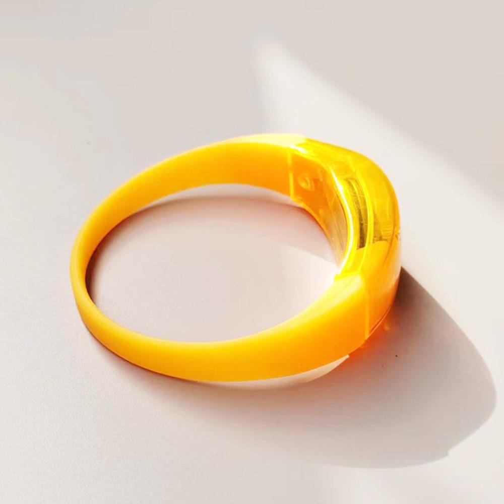 2 шт. Светящийся браслет LED с активацией от звука, разноцветный спортивный браслет, браслет с активацией от звука, для вечеринки