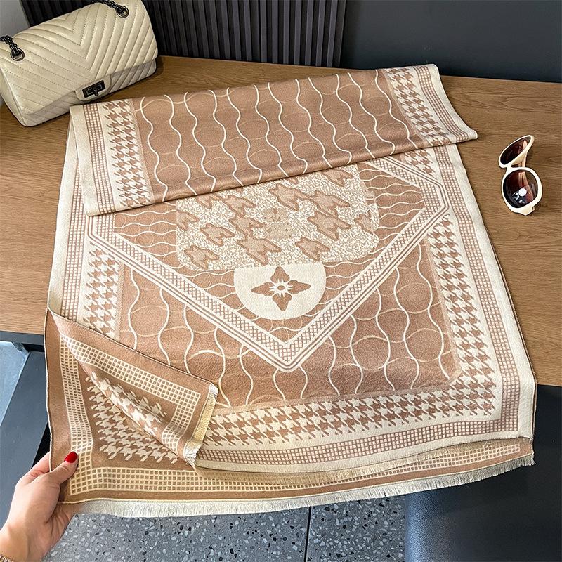 Ветер Модный Женский Теплый Шарф Осенний И Зимний Темперамент Элегантная Двусторонняя Шаль