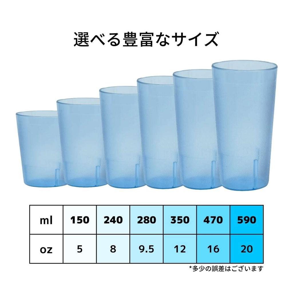 Thunder Group Стакан 470 мл 16 унций, набор из 12 стаканов для коммерческого использования, можно мыть в посудомоечной машине, пластиковый, стеклянный, легкий, ударопрочный, с антипригарным покрытием PLTHTB016B-12S