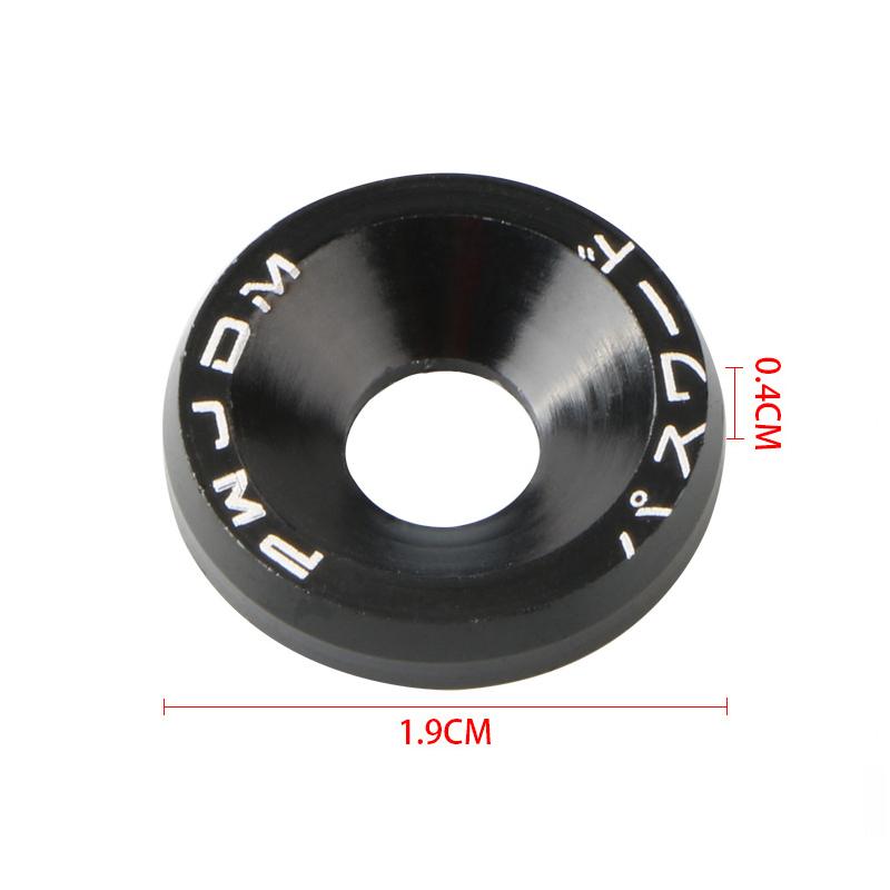 10Pcs Universal M6 JDM Car Modified Hex Fasteners Fender Washer Bumper Engine Concave Screws Fender Washer License Plate Bolts