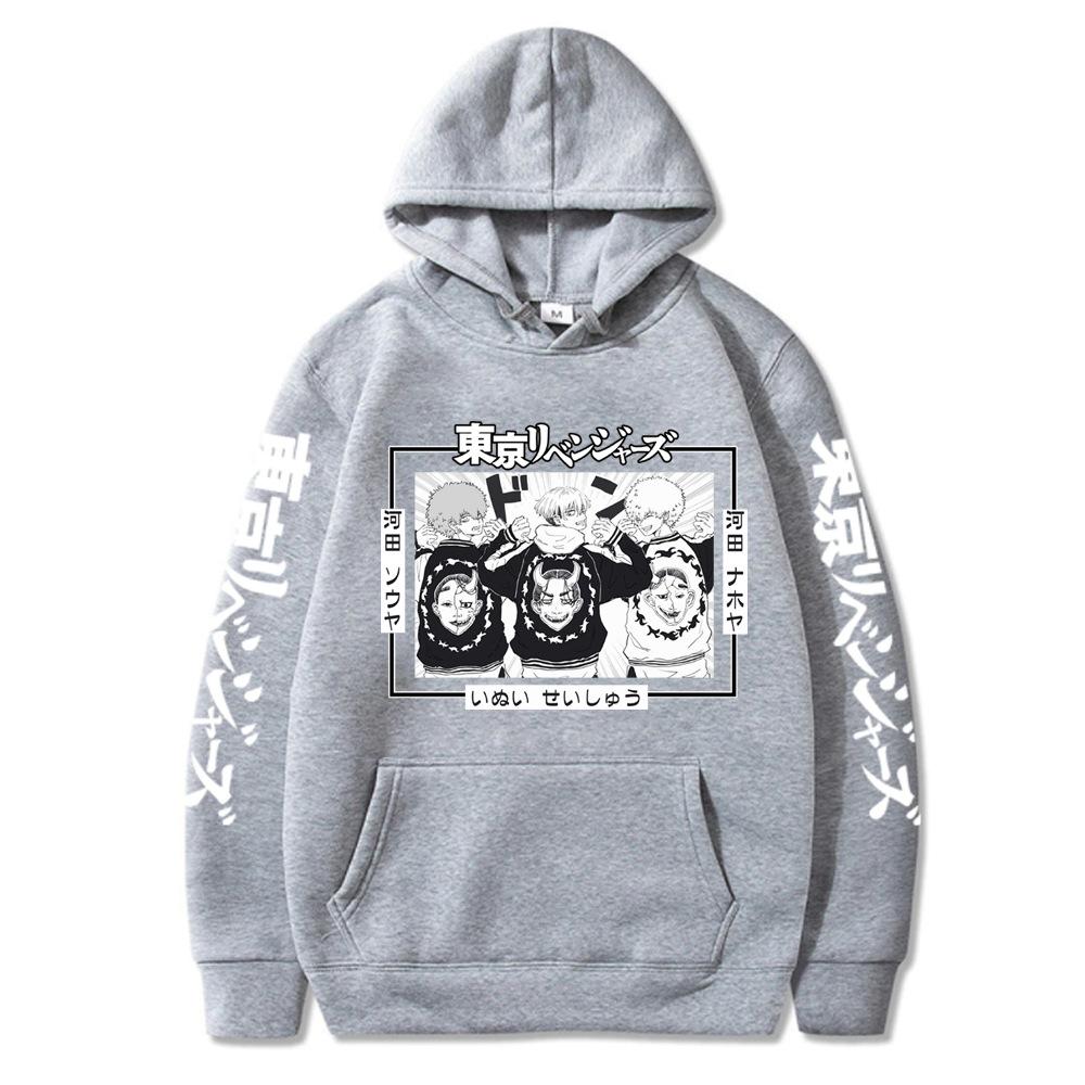 Токийские Мстители Кавата Соя Толстовки Мужские С Длинным Рукавом Толстовки с Капюшоном Унисекс Повседневная Уличная Одежда Y2K Мода