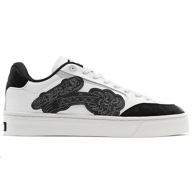 Кроссовки Li Ning Steven Harrington X We Wu 180 Low Skate Culture Low-Top для скейтбординга, специальная серия, женские кроссовки, черный, белый цвет AECS070-3