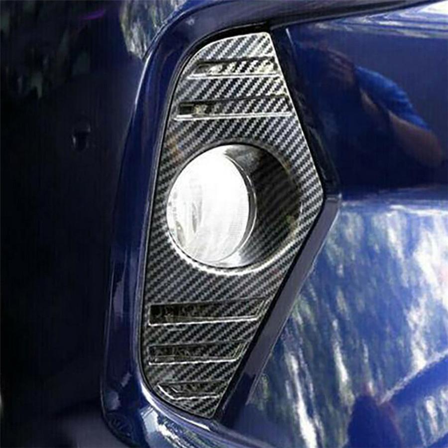 2*Цвет карбонового волокна АБС Накладка на крышку передней противотуманной фары Подходит для Toyota Rav4 2019-2021