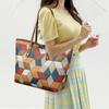 New Women's Large Capacity Commuter Handbag Casual PU Leather Patchwork Tote Bag Fashionable Underarm Single Shoulder Bag