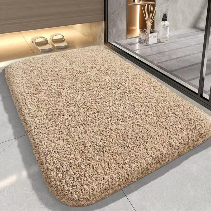 Thickened Chenille Bath Mat Absorbent Non-Slip Floor Rug Bathroom Entryway Kitchen Hallway