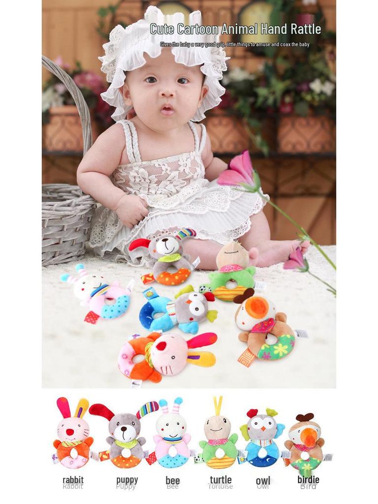 Bbsky Очаровательная плюшевая погремушка-прорезыватель в виде животного для малышей