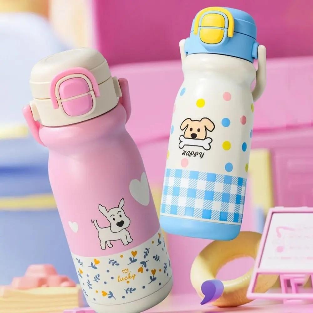 500ml Vacuum-insulated Bottle With Handle Thermos Water Bottle Drinkware Insulated Cup  School