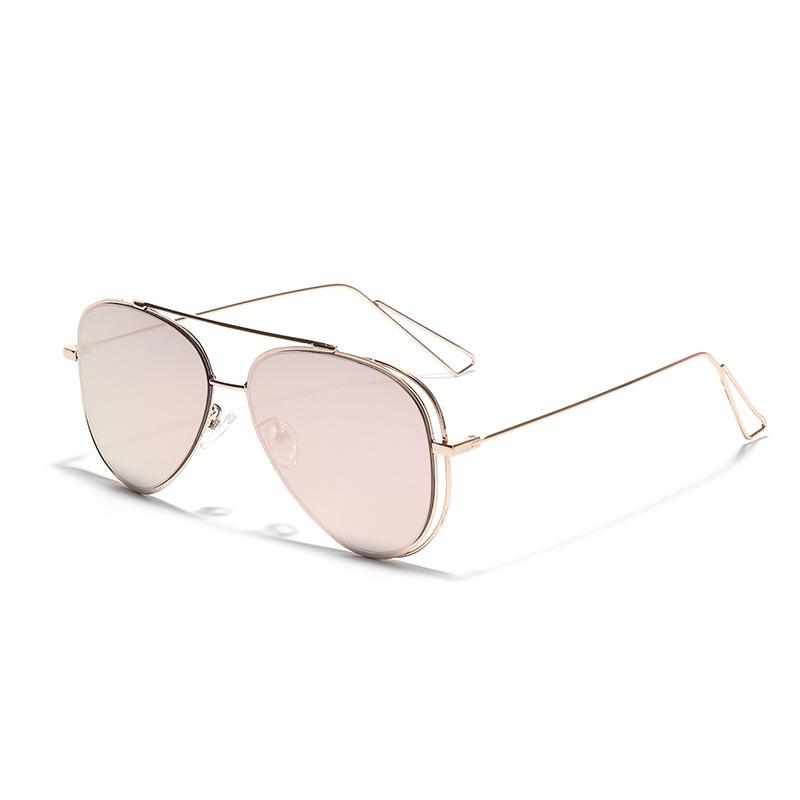 Очки Металлические светоотражающие цветные очки-жабы Мужские индивидуальные трендовые розовые солнцезащитные очки с большой оправой Женские солнцезащитные очки