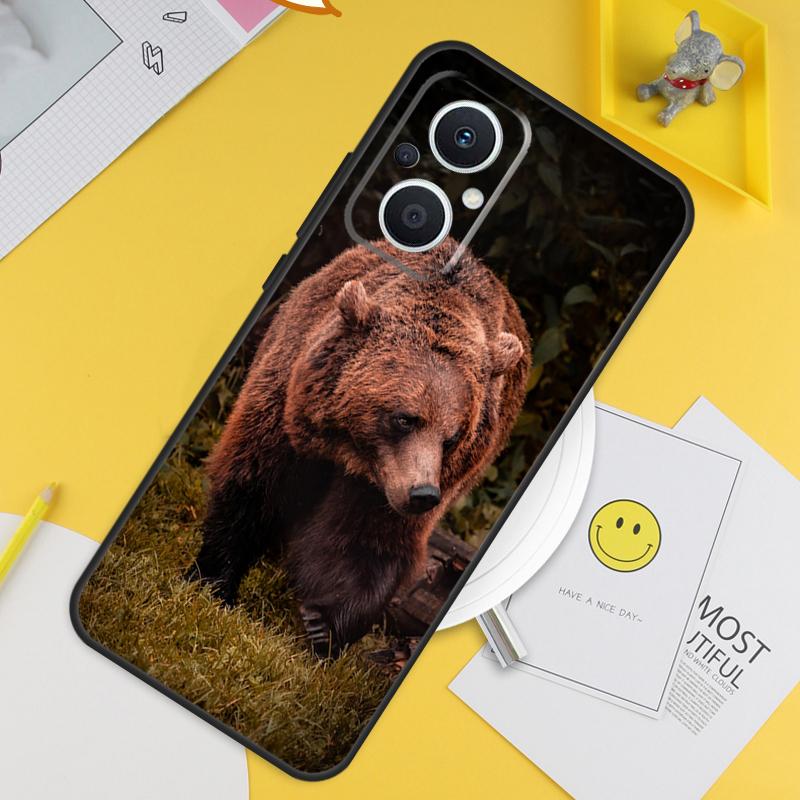 Чехол Медведь Гризли для OPPO Reno 8T 11F 12F 13F 14F 7 8 Lite 10 11 12 13 14 Pro OPPO Find X9 X8 X5 X6 Pro