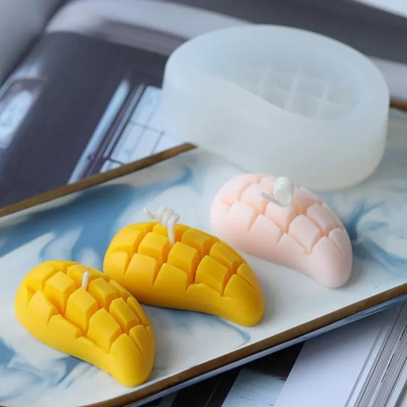 Силиконовая форма для манго Креативная фруктовая DIY Формы для шоколадных конфет пудинга Кухонный инструмент для выпечки и украшения торта Форма для свечей и мыла