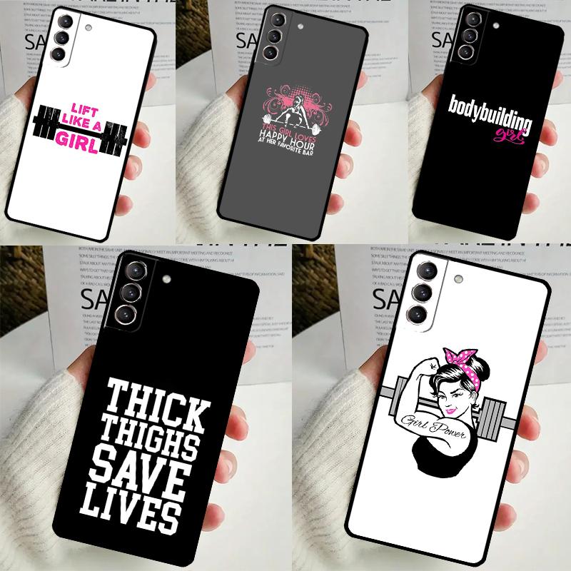 Чехол для тренажерного зала для фитнес-девушки для Samsung Galaxy S24 S23 Ultra S22 S20 FE S21 FE Note 10 20 S8 S9 S10 Plus