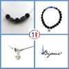 Jewelry Set - A Bijoux - 8 Mm Matte Black Onyx - Lapis Lazuli - Customizable Size - Made In France