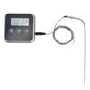 Meat Thermometer Smart 3 Buttons Digital LED Display Multifunctional Oven Thermometer with Probe