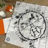 Б/у платок Hermes Carre 70 Ex-Libris Globetrotter из шелка Редкий с мешочком
