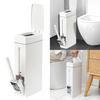 Narrow Trash Can Toilet Brush Set Bathroom Plastic Waste Bin Dustbin Kitchen Garbage Bucket Trash Bin Household Cleaning