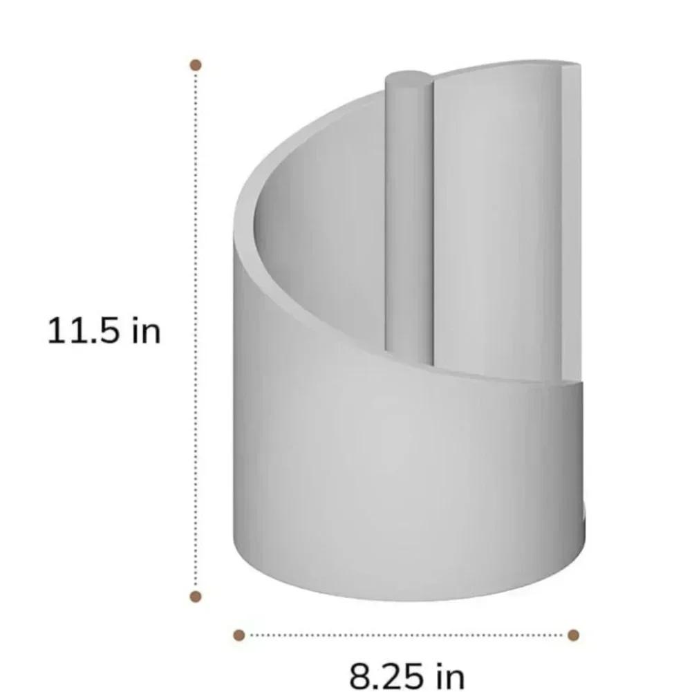 Kitchen Paper Towel Holder with Wood Round Base and Iron Rod for Countertop Use Fits Large Paper Rolls 11 5 by 8 25